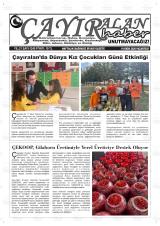 Çayıralan Haber gazetesi 1. sayfa