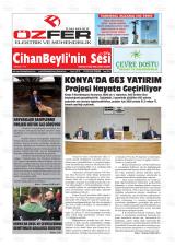 Cihanbeyli'nin Sesi gazetesi 1. sayfa