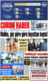 Çorum Haber gazetesi 1. sayfa
