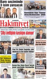 Çorum Hakimiyet gazetesi 1. sayfa