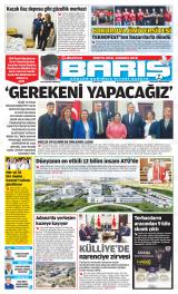 Çukurova Barış gazetesi 1. sayfa