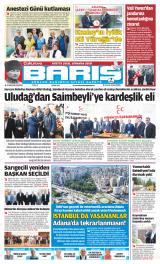 Çukurova Barış gazetesi 1. sayfa