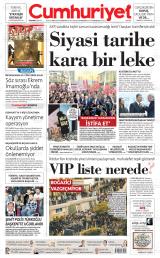 Cumhuriyet gazetesi 1. sayfa