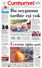 Cumhuriyet gazetesi 1. sayfa