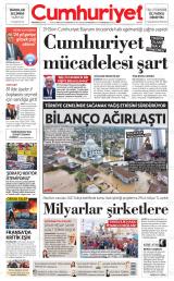 Cumhuriyet gazetesi 1. sayfa