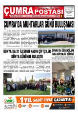 Çumra Postası gazetesi 1. sayfa