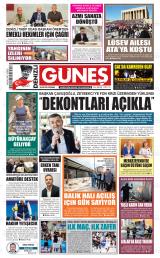 Denizli Güneş gazetesi 1. sayfa