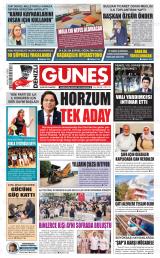 Denizli Güneş gazetesi 1. sayfa