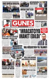 Denizli Güneş gazetesi 1. sayfa