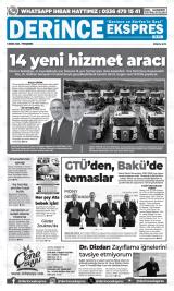 Derince Ekspres gazetesi 1. sayfa