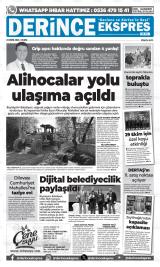 Derince Ekspres gazetesi 1. sayfa