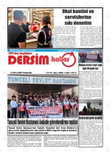 Dersim Haber gazetesi 1. sayfa