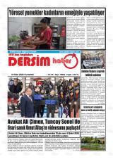 Dersim Haber gazetesi 1. sayfa