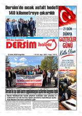 Dersim Haber gazetesi 1. sayfa