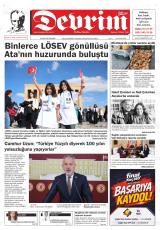 Devrim gazetesi 1. sayfa