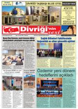 Divriği'nin Sesi gazetesi 1. sayfa