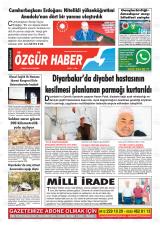 Diyarbakır Özgür Haber gazetesi 1. sayfa