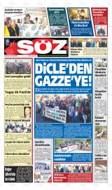 Diyarbakır Söz gazetesi 1. sayfa