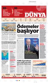 Dünya Ekonomi-Politika gazetesi 1. sayfa