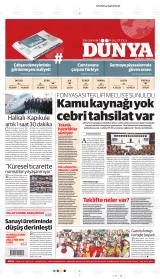 Dünya Ekonomi-Politika gazetesi 1. sayfa