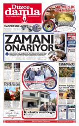 Düzce Damla gazetesi 1. sayfa