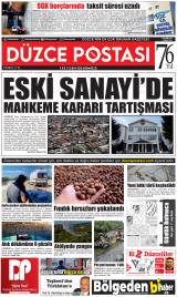 Düzce Postası gazetesi 1. sayfa