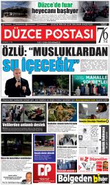 Düzce Postası gazetesi 1. sayfa