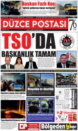 Düzce Postası gazetesi 1. sayfa