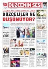 Düzcenin Sesi gazetesi 1. sayfa
