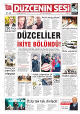 Düzcenin Sesi gazetesi 1. sayfa