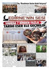 Edirne'nin Sesi gazetesi 1. sayfa