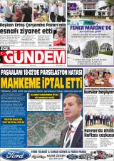 Ege Gündem gazetesi 1. sayfa