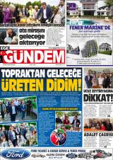 Ege Gündem gazetesi 1. sayfa