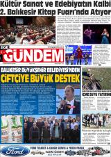 Ege Gündem gazetesi 1. sayfa