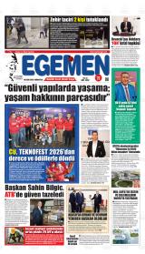 Egemen gazetesi 1. sayfa