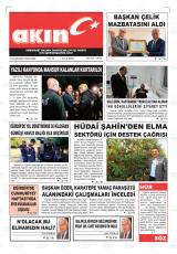 Eğirdir Akın gazetesi 1. sayfa