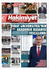 Elazığ Hakimiyet gazetesi 1. sayfa