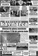Elbistan Kaynarca gazetesi 1. sayfa