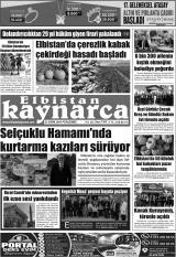 Elbistan Kaynarca gazetesi 1. sayfa