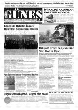 Ereğli Güneş gazetesi 1. sayfa
