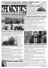 Ereğli Güneş gazetesi 1. sayfa