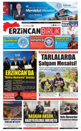 Erzincan Birlik gazetesi 1. sayfa