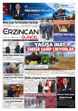 Erzincan Güncel gazetesi 1. sayfa