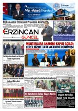 Erzincan Güncel gazetesi 1. sayfa