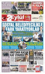 Eskişehir 2 Eylül gazetesi 1. sayfa