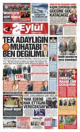 Eskişehir 2 Eylül gazetesi 1. sayfa