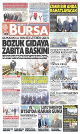 Gazete Bursa gazetesi 1. sayfa