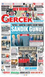 Gazete Gerçek gazetesi 1. sayfa