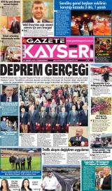 Gazete Kayseri gazetesi 1. sayfa