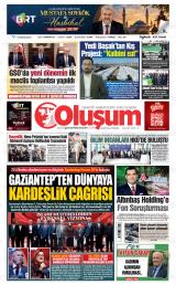 Gaziantep Oluşum gazetesi 1. sayfa